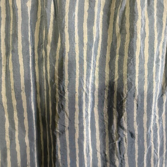 Vintage Irving & Fine Striped  Top with Crochet detail on Top Blue/Grey With - Picture 3 of 6